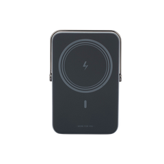 Power Bank Serie UNO Inalambrico | 10000mAh | 7.5W/20W  |  Con Emojis de Estado | Carga Rápida USB-C Bidireccional  | Pantalla TFT  Inteligente | Con Holder | Color Grey.