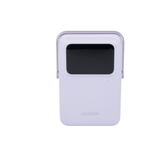 Power Bank Serie UNO Inalambrico | 10000mAh | 7.5W/20W  |  Con Emojis de Estado | Carga Rápida USB-C Bidireccional  | Pantalla TFT  Inteligente | Con Holder | Color Purple.
