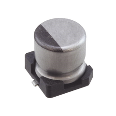Capacitor Electrolítico de Aluminio de 1uF, 50V, 20% tipo SMD.