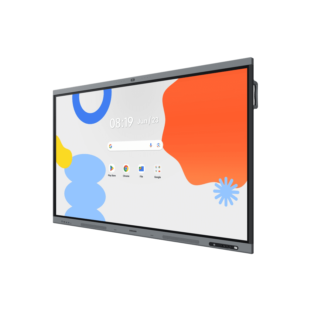 Pantalla Interactiva WAFX-P Series 65" 4K UHD / Android 15 EDLA / Octa-core CPU / 48MP Cámara Integrada / 8 Micrófonos Far-Field / 50 Puntos Touch IR / Wi-Fi 6 / 16GB RAM / 128GB Almacenamiento / Bocina 20W