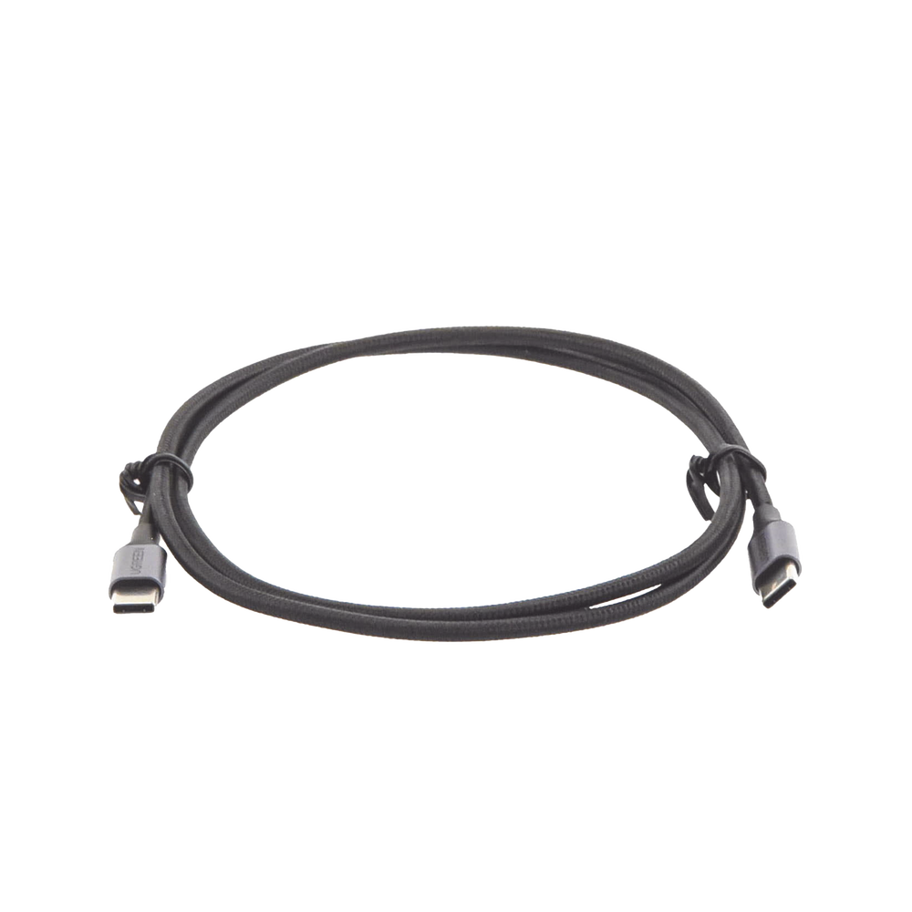 Cable USB-C a USB-C | 1 Metro (3.28 Pies) | Transferencia de Datos de 480 Mbps | Carga Rápida de Hasta 60W | QC 4.0/3.0/2.0 | PD3.0 | FPC | AFC | Protección Integrada | Caja de Aluminio | Nylon Trenzado | Color Negro
