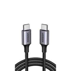 Cable USB-C a USB-C | 2 Metros (6.56 Pies) | Transferencia de Datos de 480 Mbps | Carga Rápida de Hasta 60W | QC 4.0/3.0/2.0 | PD3.0 | FPC | AFC | Protección Integrada | Caja de Aluminio | Nylon Trenzado | Color Negro