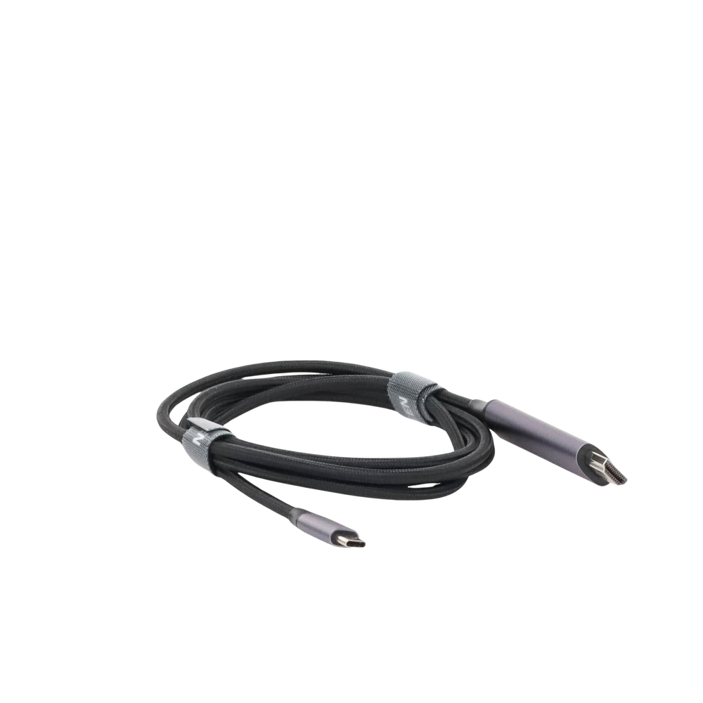 Cable USB-C 3.1 a HDMI 4K | 1.5 Metros (4.92 Pies) | Compatible con Thunderbolt 3 & 4 | Adaptador Tipo-C a HDMI | 4k@60Hz | Soporta Modo Espejo y Modo Extendido | Carcasa de Aluminio | Nylon Trenzado | Conector Niquelado | Blindaje Multicapa