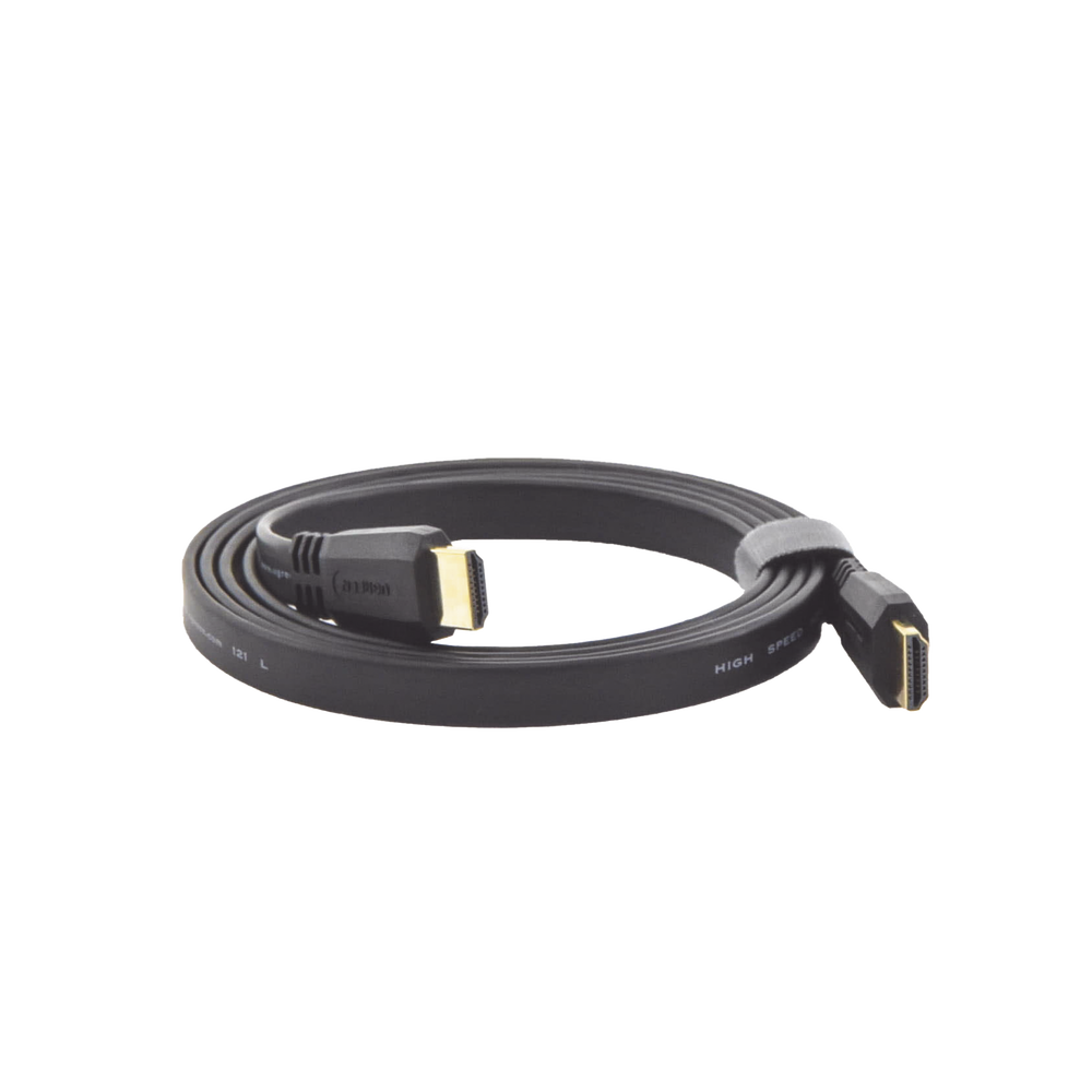 Cable HDMI 2.0 Plano de 1.5 Metros (4.92 Pies) / 4K@60Hz / HDR / 3D / HEC (Canal Ethernet HDMI) / ARC (Canal de Retorno de Audio / Color Profundo de 48 Bits / Audio de 32 Canales / HDCP / Audio Dolby True HD 7.1 / 18 Gbps / EstaÑado y Triple Blindaje / A