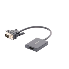 VGA Macho / Salida: HDMI Hembra / Resolución de 1080P@60Hz / Puerto Estéreo de 3.5 mm / Plug and Play, Sin Controlador / Longitud del Cable 15 cm (5.91 Pulgadas). / Incluye Cable de Alimentación USB / Incluye Cable de Audio de 3.5mm.