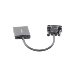 VGA Macho / Salida: HDMI Hembra / Resolución de 1080P@60Hz / Puerto Estéreo de 3.5 mm / Plug and Play, Sin Controlador / Longitud del Cable 15 cm (5.91 Pulgadas). / Incluye Cable de Alimentación USB / Incluye Cable de Audio de 3.5mm.