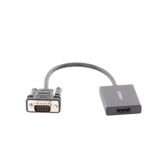 VGA Macho / Salida: HDMI Hembra / Resolución de 1080P@60Hz / Puerto Estéreo de 3.5 mm / Plug and Play, Sin Controlador / Longitud del Cable 15 cm (5.91 Pulgadas). / Incluye Cable de Alimentación USB / Incluye Cable de Audio de 3.5mm.