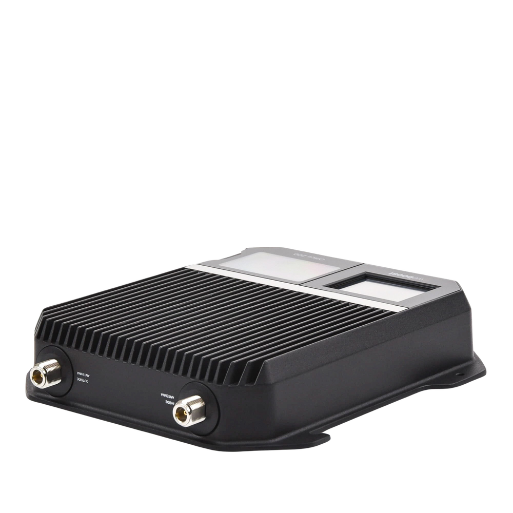 Amplificador Office 200 para 4G, 3G, 2G y llamada VoLTE y convencional. Especial para personalizarlo con antenas, cables y accesorios de acuerdo al requerimiento de la instalación. Puede cubrir en interior áreas de hasta 1600 m² con 4 a