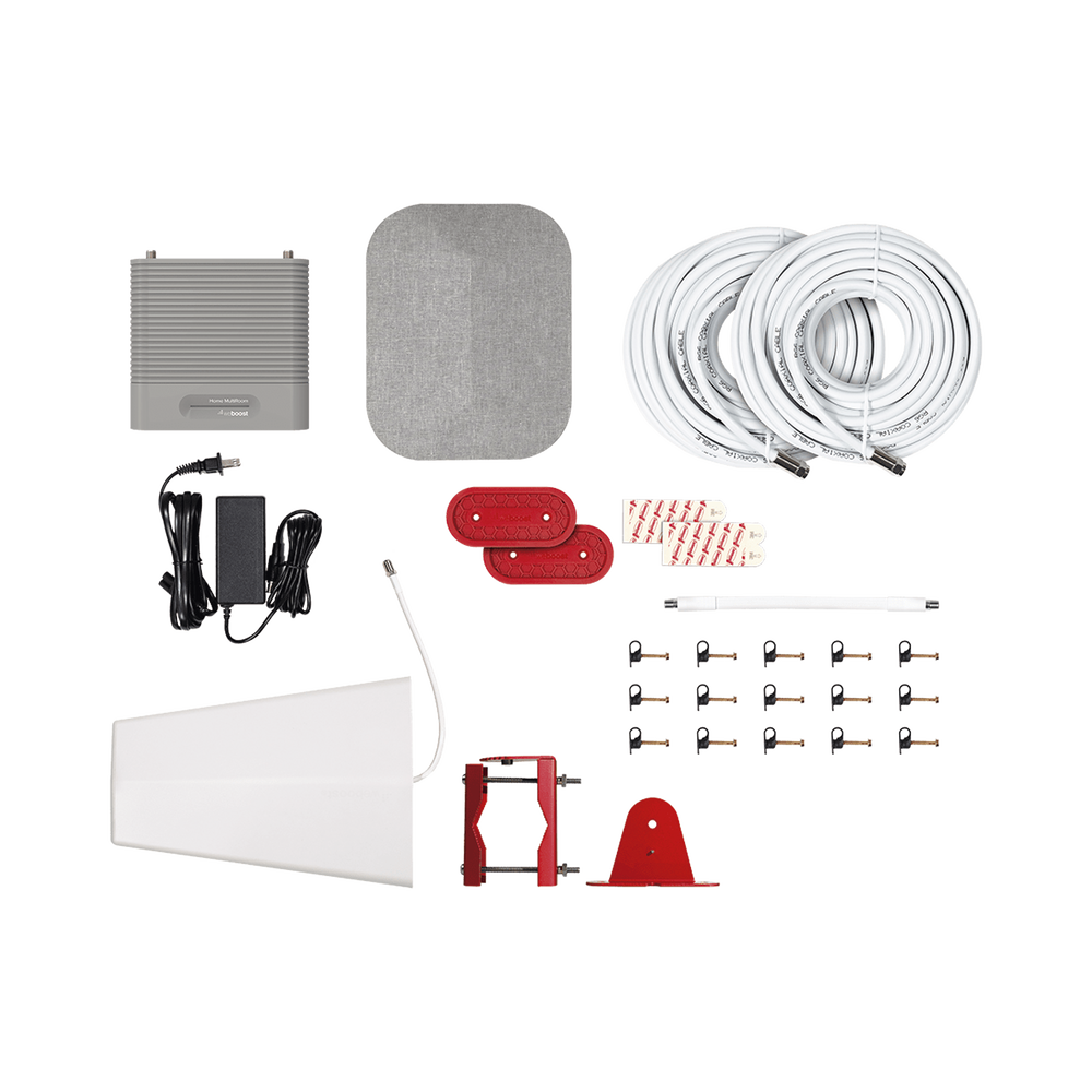 KIT Amplificador de Señal Celular, HOME MULTIROOM | Mejora la Señal Celular de todos los Operadores | Cubre áreas de hasta 900 m²
