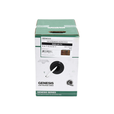 Bobina de 152 Metros / Cable AUDACIOUS / Premium 2 x 14 AWG / Riser / Libre de Oxigeno / Aplicaciones de Audio Profesional