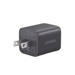 Cargador rápido GaN 1A1C de 20 W y 2 puertos