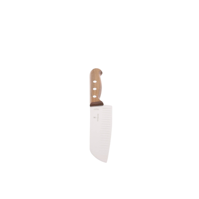 Cuchillo Santoku Wood de 17 cm, Filo con Alvéolos Estilo Japonés.