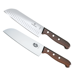 Set de 2 Cuchillos Santoku Wood de Mango de Madera Palissandro Victorinox. La combinación Ideal para La Cocina.