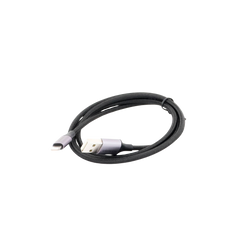 Cable USB-A a Lightning | 1 Metro (3.28 Pies) | Certificado MFi | Carga Rápida 5V/2.4 A | 480 Mbps | Conector C94 | Adecuado para iPhone, iPad y iPod | Protección Integrada | Caja de Aluminio | Nylon Trenzado | Color Negro