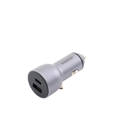 Cargador de Auto 52.5W | Puerto USB-A y USB-C | Carga Rápida | Compatible con Vehículos de 12 y 24 VCD | PD3.0 + QC3.0 | Chip Inteligente | Diseño Compacto  Mayor Eficiencia Energética | Caja de Aluminio.