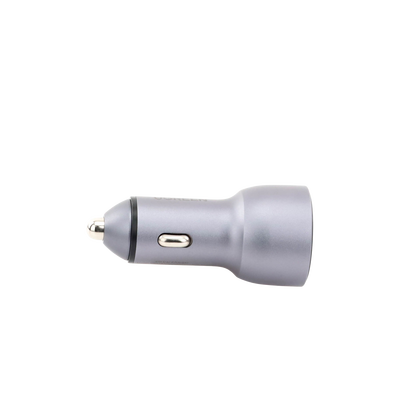 Cargador de Auto 52.5W | Puerto USB-A y USB-C | Carga Rápida | Compatible con Vehículos de 12 y 24 VCD | PD3.0 + QC3.0 | Chip Inteligente | Diseño Compacto  Mayor Eficiencia Energética | Caja de Aluminio.