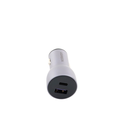 Cargador de Auto 52.5W | Puerto USB-A y USB-C | Carga Rápida | Compatible con Vehículos de 12 y 24 VCD | PD3.0 + QC3.0 | Chip Inteligente | Diseño Compacto  Mayor Eficiencia Energética | Caja de Aluminio.
