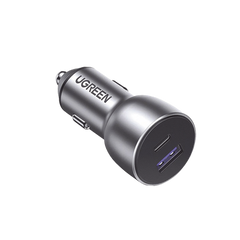 Cargador de Auto 52.5W | Puerto USB-A y USB-C | Carga Rápida | Compatible con Vehículos de 12 y 24 VCD | PD3.0 + QC3.0 | Chip Inteligente | Diseño Compacto  Mayor Eficiencia Energética | Caja de Aluminio.