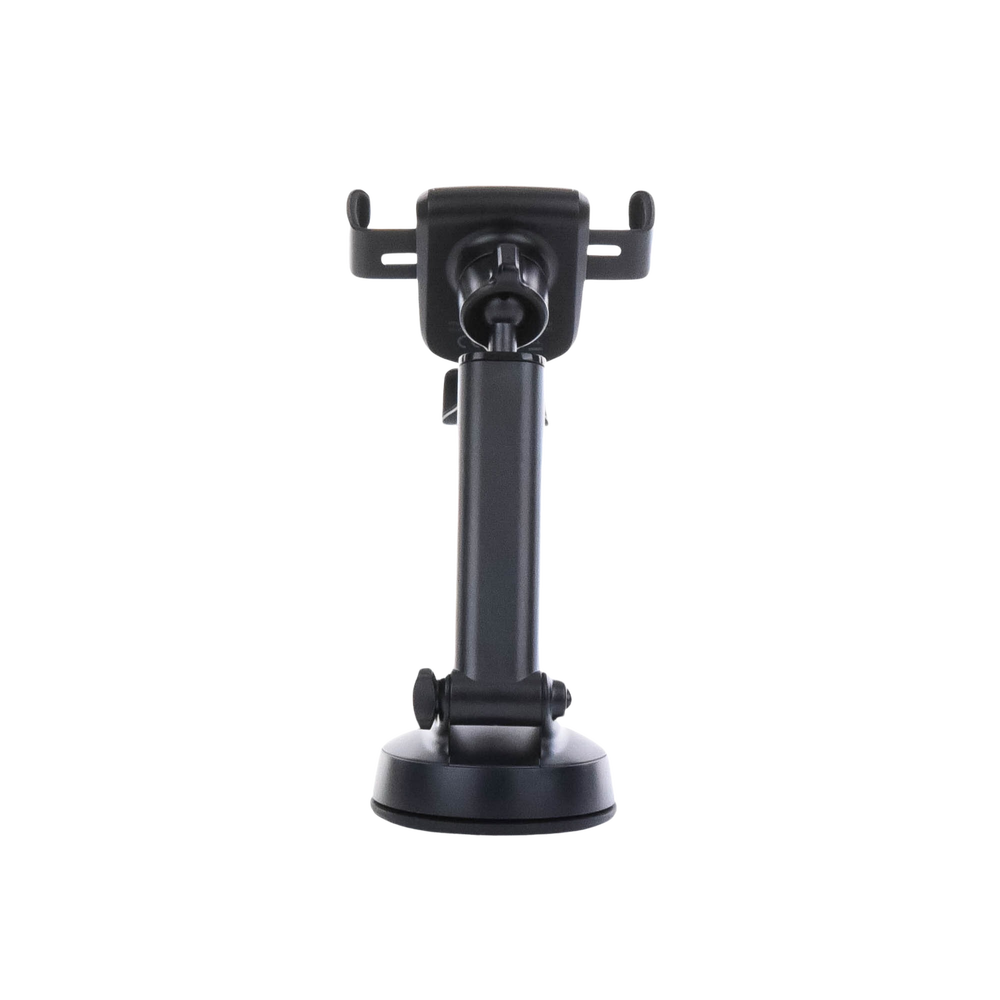 Soporte de Celular para Automóvil con Ventosa / Diseño de Sujecion en Triangulo / Ajustable 270° / Rotable / Estirable / Amplia Compatibilidad con dispositivos de 4'' a 7'' / Color Negro