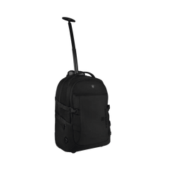 Mochila VX Sport EVO con Ruedas, Mango Telescópico y Correas al Hombro. Fabricada en Poliéster Negro repelente al Agua. Backpack on Wheels.