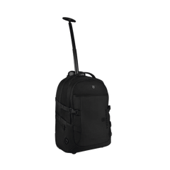 Mochila VX Sport EVO con Ruedas, Mango Telescópico y Correas al Hombro. Fabricada en Poliéster Negro repelente al Agua. Backpack on Wheels.