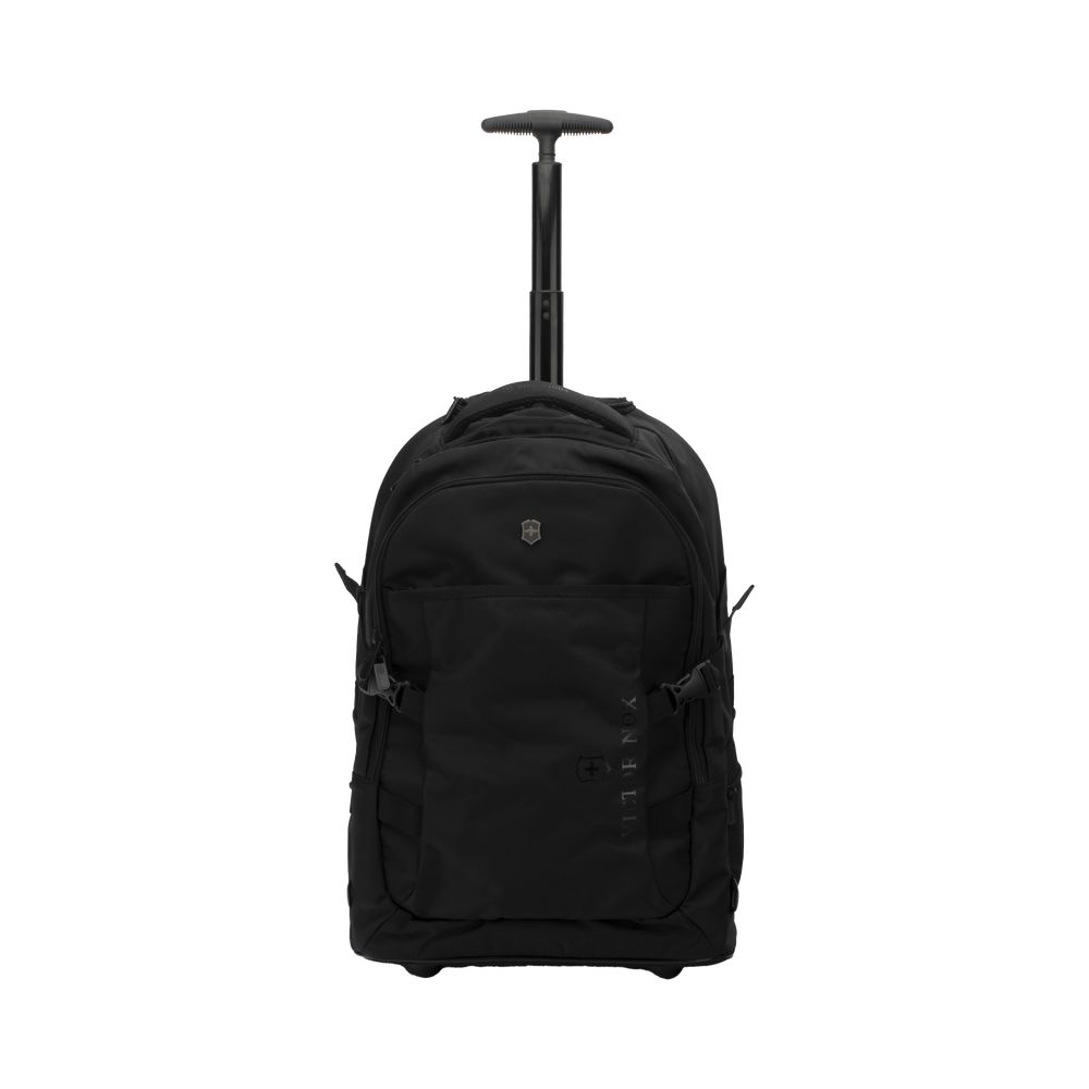 Mochila VX Sport EVO con Ruedas, Mango Telescópico y Correas al Hombro. Fabricada en Poliéster Negro repelente al Agua. Backpack on Wheels.