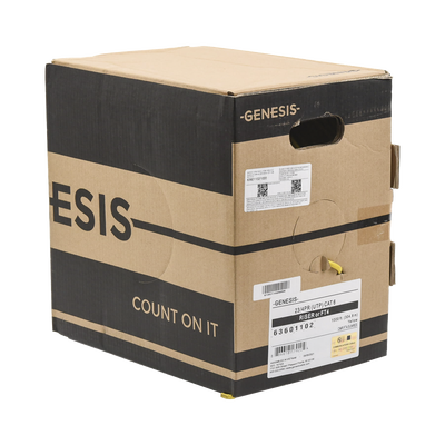 Bobina de Cable de 305 Metros UTP Cat6 Riser / Color Amarillo / UL, CMR, Probado a 350 Mhz / Para Aplicaciones de CCTV, Redes de Datos, IP megapixel, Control RS485