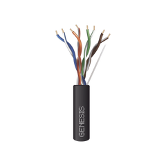 Bobina de Cable de 305 Metros (1000 Pies) / UTP Cat6 PLENUM / Color Negro / UL, CMP SPNLS / Probado a 350 MHz / Aplicaciones de CCTV / Redes de Datos / IP Megapixel / Control RS485