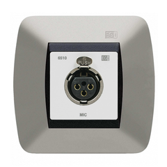 CONEXIÓN CAJA 60 MM. XLR HEMBRA DE PARED. BLANCO.