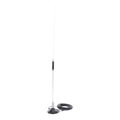 Antena Móvil para Rango de Frecuencia de Banda Civil (CB) 26.960 - 27.400 MHz.