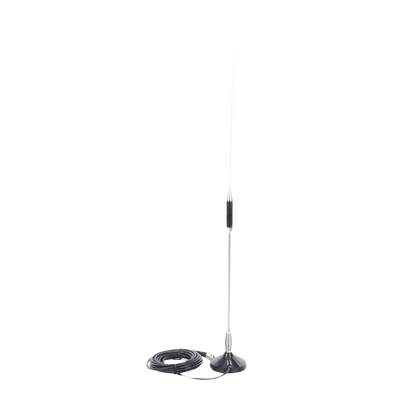 Antena Móvil para Rango de Frecuencia de Banda Civil (CB) 26.960 - 27.400 MHz.