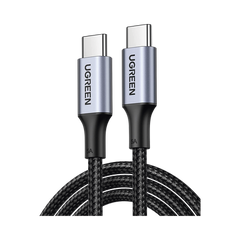 Cable USB-C a USB-C | 1 Metro | Carga Rápida de hasta 100W | Transferencia de datos 480 Mbps | PD3.0 | QC4.0/3.0/2.0 | FPC | AFC | Protección Integrada| Caja de Aluminio | Nylon Trenzado | Amplia Compatibilidad | Color Negro.