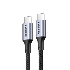 Cable USB-C a USB-C | 2 Metros | Carga Rápida de hasta 100W | Transferencia de datos 480 Mbps | PD3.0 | QC4.0/3.0/2.0 | FPC | AFC | Protección Integrada| Caja de Aluminio | Nylon Trenzado | Amplia Compatibilidad | Color Negro.