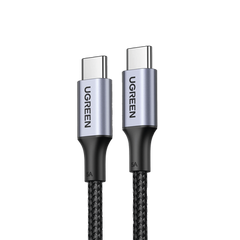 Cable USB-C a USB-C | 2 Metros | Carga Rápida de hasta 100W | Transferencia de datos 480 Mbps | PD3.0 | QC4.0/3.0/2.0 | FPC | AFC | Protección Integrada| Caja de Aluminio | Nylon Trenzado | Amplia Compatibilidad | Color Negro.