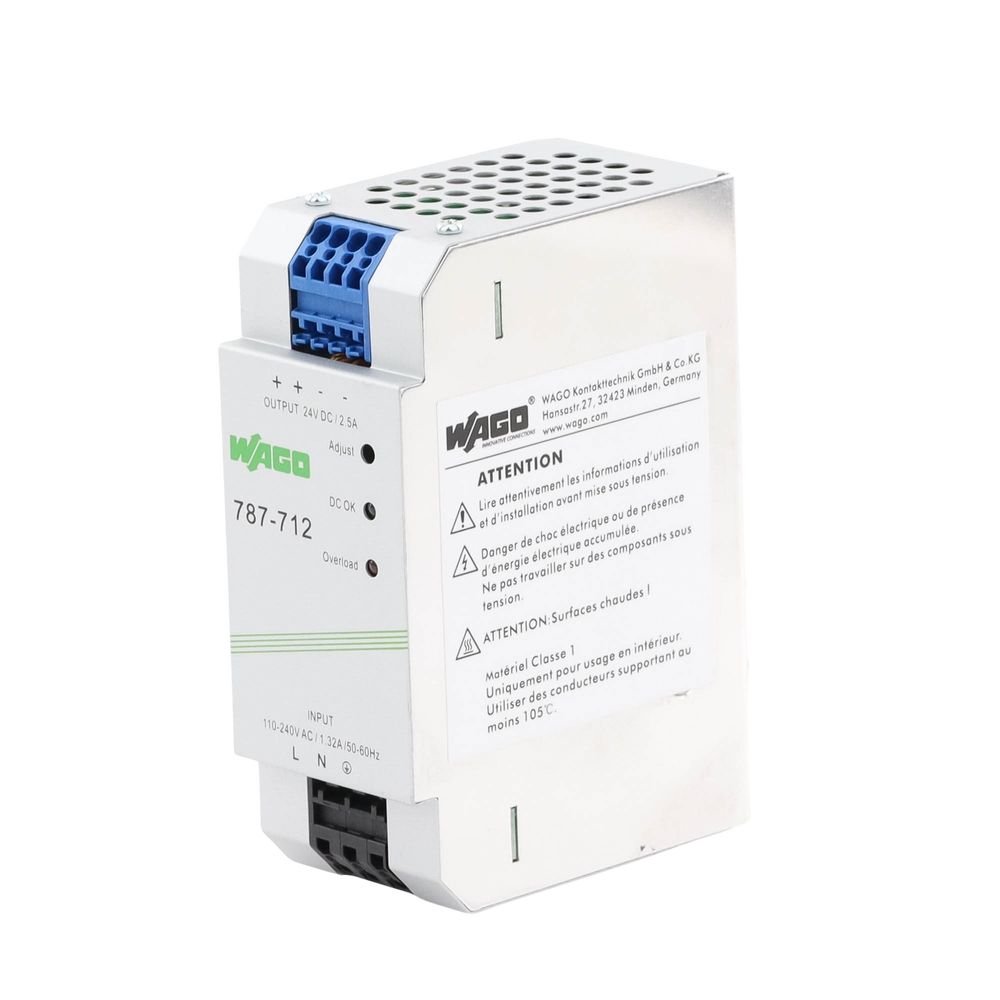 Fuente de Alimentación / ECO / Monofásico / 24V DC / 2.5A / 60W / SELV-PELV / CAGE CLAMP® / Carril DIN