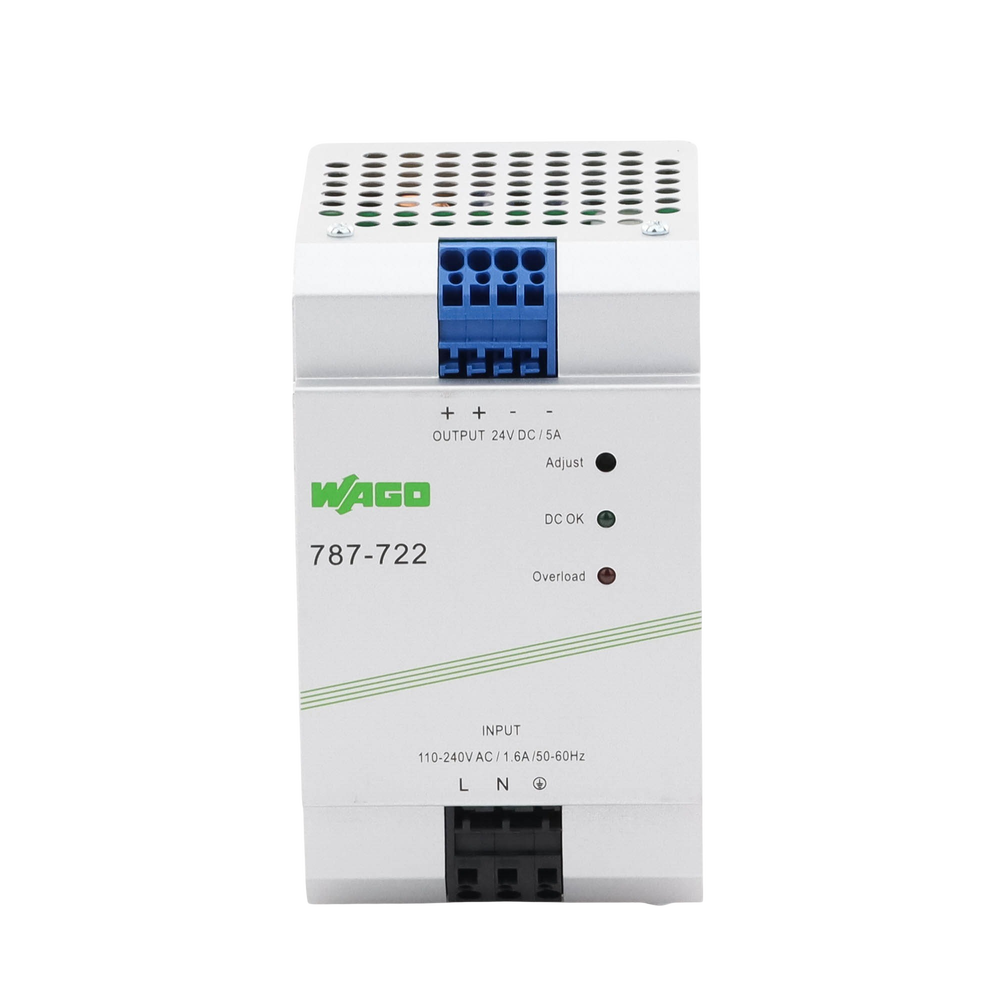 Fuente de Alimentación / 24V DC / 5A / 120W / PFC Activo / Montaje Carril DIN / IP20 / Conectores CAGE CLAMP® 4 mm²