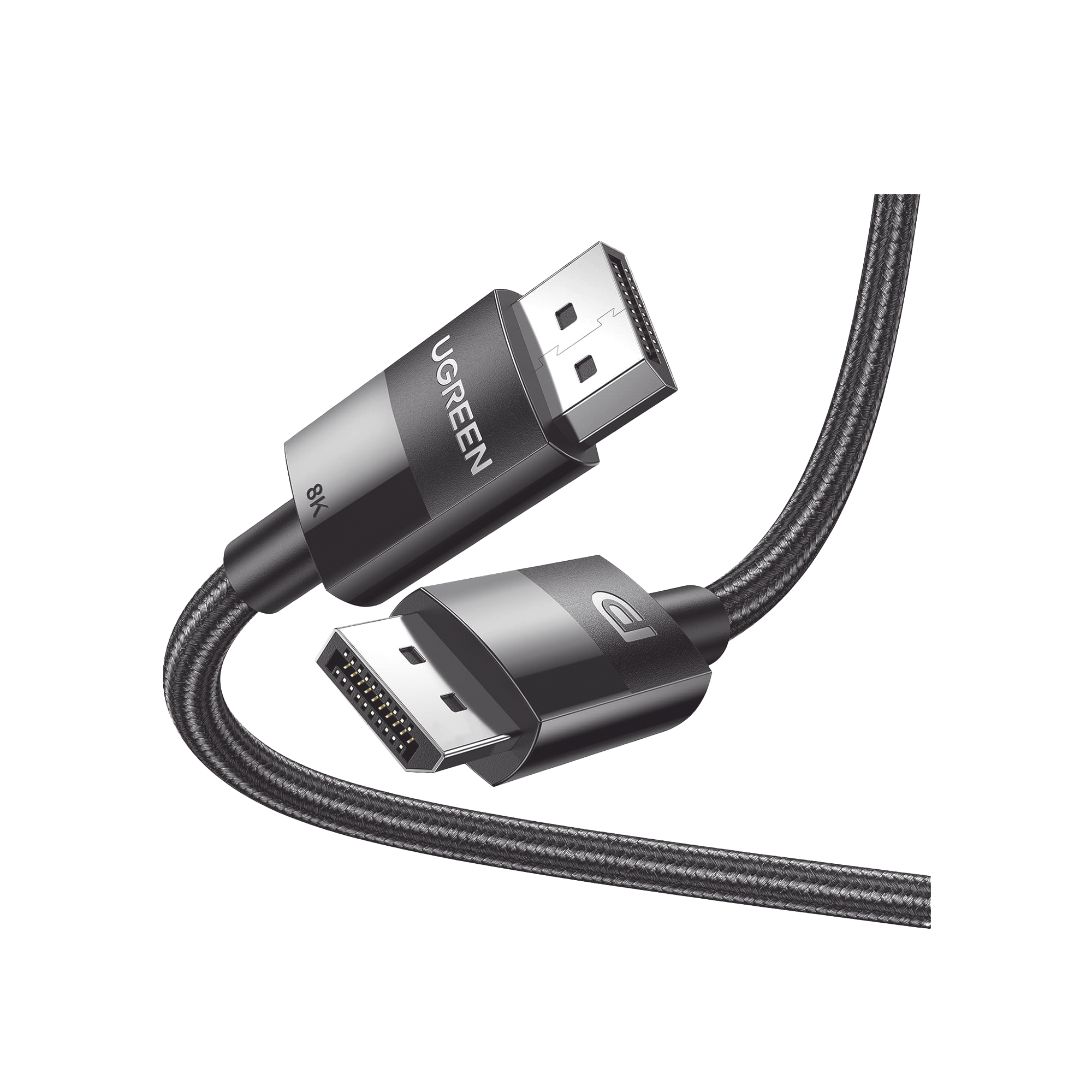 Cable DisplayPort 1.4 | Longitud 2 Metros (6.56 Pies) | Versión DP1.4 | 8K 7680x4320 a 60 Hz | Soporta 3D | HDR | Blindaje Interno Múltiple | Nylon Trenzado | Soporta 32.4Gbps