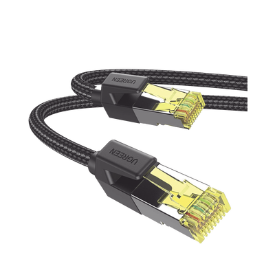 Cable Ethernet Cat7 CLASSâ… F/FTP Redondo con Malla de Nylon 5 Metros