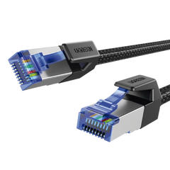Cable Ethernet Cat8 CLASSâ… F/FTP Redondo con Malla de Nylon 1 Metro