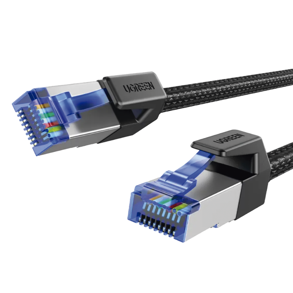 Cable Ethernet Cat8 CLASS F/FTP Redondo con Malla de Nylon 2 Metros (6.56 Pies)