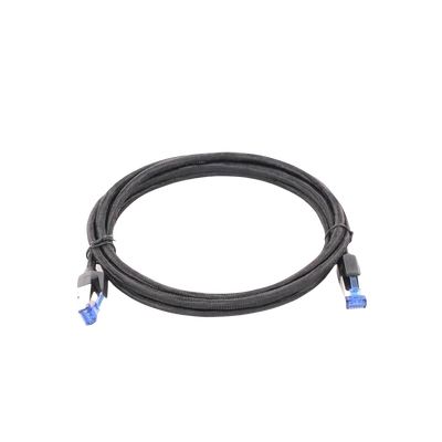 Cable Ethernet Cat8 CLASSâ… F/FTP Redondo con Malla de Nylon 2 Metros