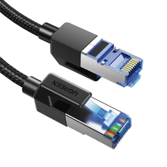 Cable Ethernet Cat8 CLASSâ… F/FTP Redondo con Malla de Nylon 5 Metros