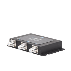 Divisor de potencia de 3 vías para la distribución de señal a tres antenas de servicio | 4.8 dB de pérdida por puerto | Conectores F hembra