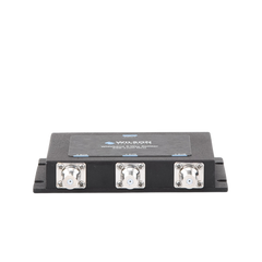 Divisor de potencia de 3 vías para la distribución de señal a tres antenas de servicio | 4.8 dB de pérdida por puerto | Conectores F hembra