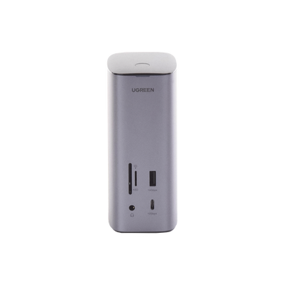 HUB USB-C (Docking Revodok Pro) 12 en 1 | 2 USB-A 3.0 | 1 USB-C PD Carga 100W | 1 USB-A 3.1 | 1 USB-C 3.1 | HDMI 4K | HDMI 8K Ultra HD | Display Port 4K | RJ45 (Gigabit) | Lector Tarjeta SD + Micro SD (TF) | Jack Audio 3.5mm.
