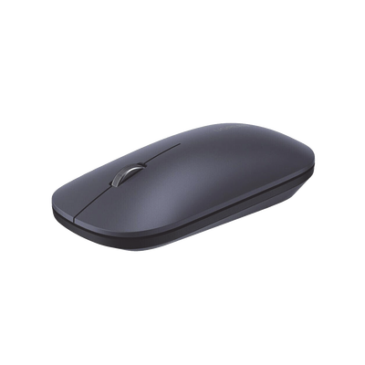 Mouse inalámbrico 2.4 GHz | Ultra Delgado y Silencioso | DPI 1000/1600/2000/4000 (Ajustable)  | Alcance 10m | Scroll de Aluminio | Adaptable a diferentes superficies | Diseño suave al tacto | Contiene Receptor USB | Color Negro.