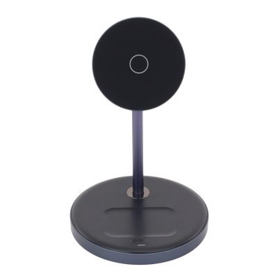Soporte de Carga Inalámbrica | 3 en 1 | Compatible con MagSafe | Perfecto para iPhone y  AirPods | Carga Rápida Adaptativa /Simultanea | Múltiples Protecciones | Luz Indicadora LED | Aleación de Aluminio | Incluye Cable