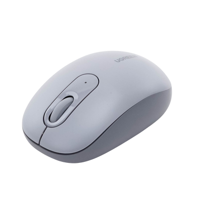 Mouse Inalámbrico 2.4G 800/1200/1600/2400 DPI | Función de 3 botones | Alcance 10m | Silencioso |  Ergonómico | Anti-caída y Anti-interferencias | Batería Alcalina AA incluida  | Color Grey.