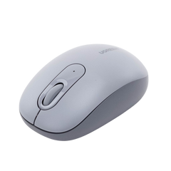 Mouse Inalámbrico 2.4G 800/1200/1600/2400 DPI | Función de 3 botones | Alcance 10m | Silencioso |  Ergonómico | Anti-caída y Anti-interferencias | Batería Alcalina AA incluida  | Color Grey.