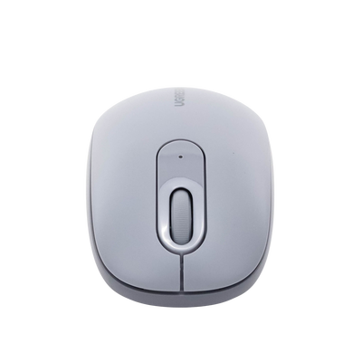 Mouse Inalámbrico 2.4G 800/1200/1600/2400 DPI | Función de 3 botones | Alcance 10m | Silencioso |  Ergonómico | Anti-caída y Anti-interferencias | Batería Alcalina AA incluida  | Color Grey.
